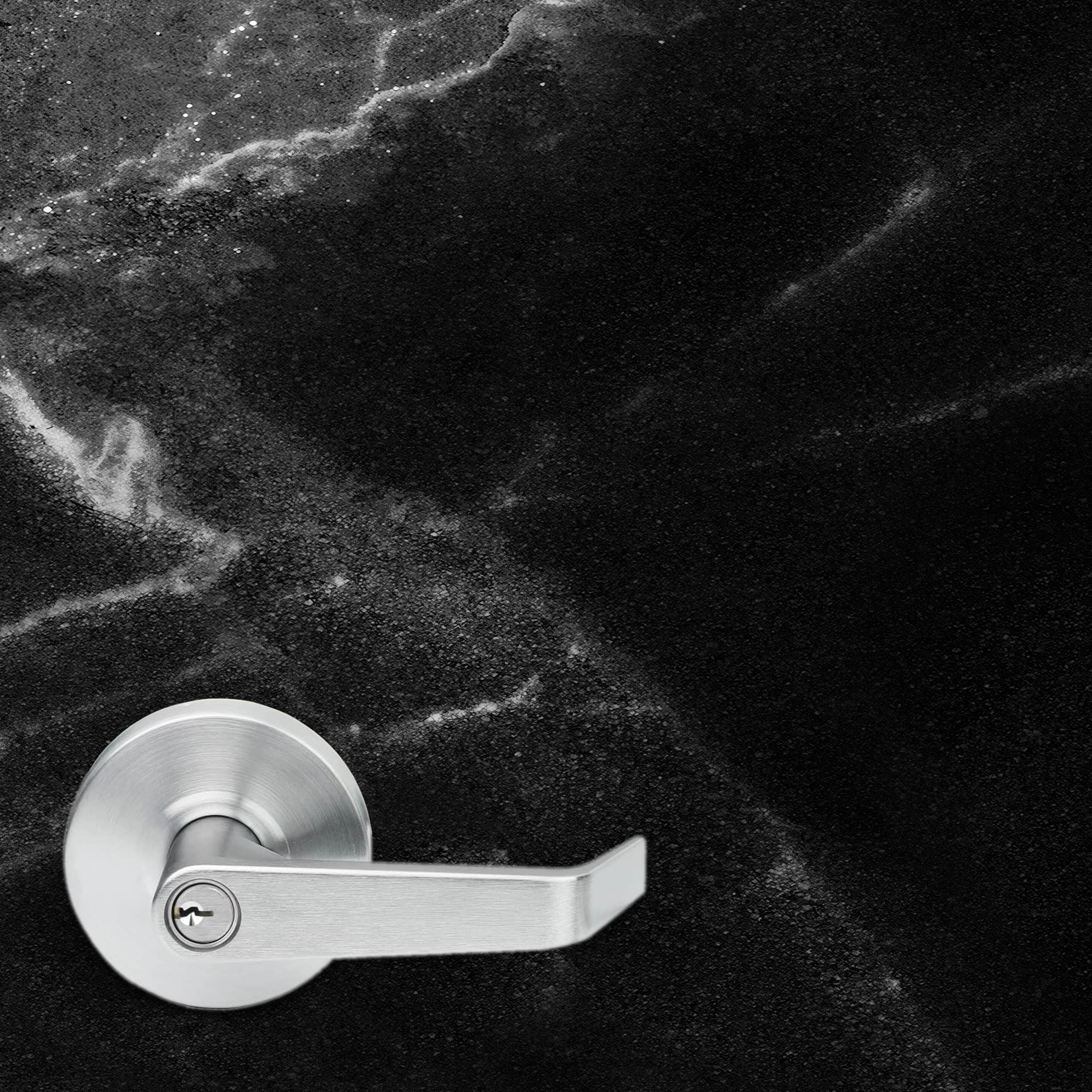 Black Carrara Marble Door Wrap