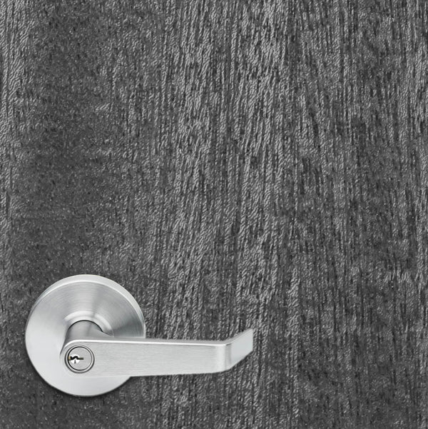 Black and white Elm Slab Wood Grain Vinyl Door Wrap