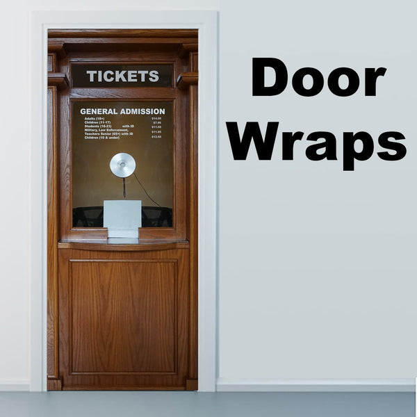 Ticket Booth Door Wrap