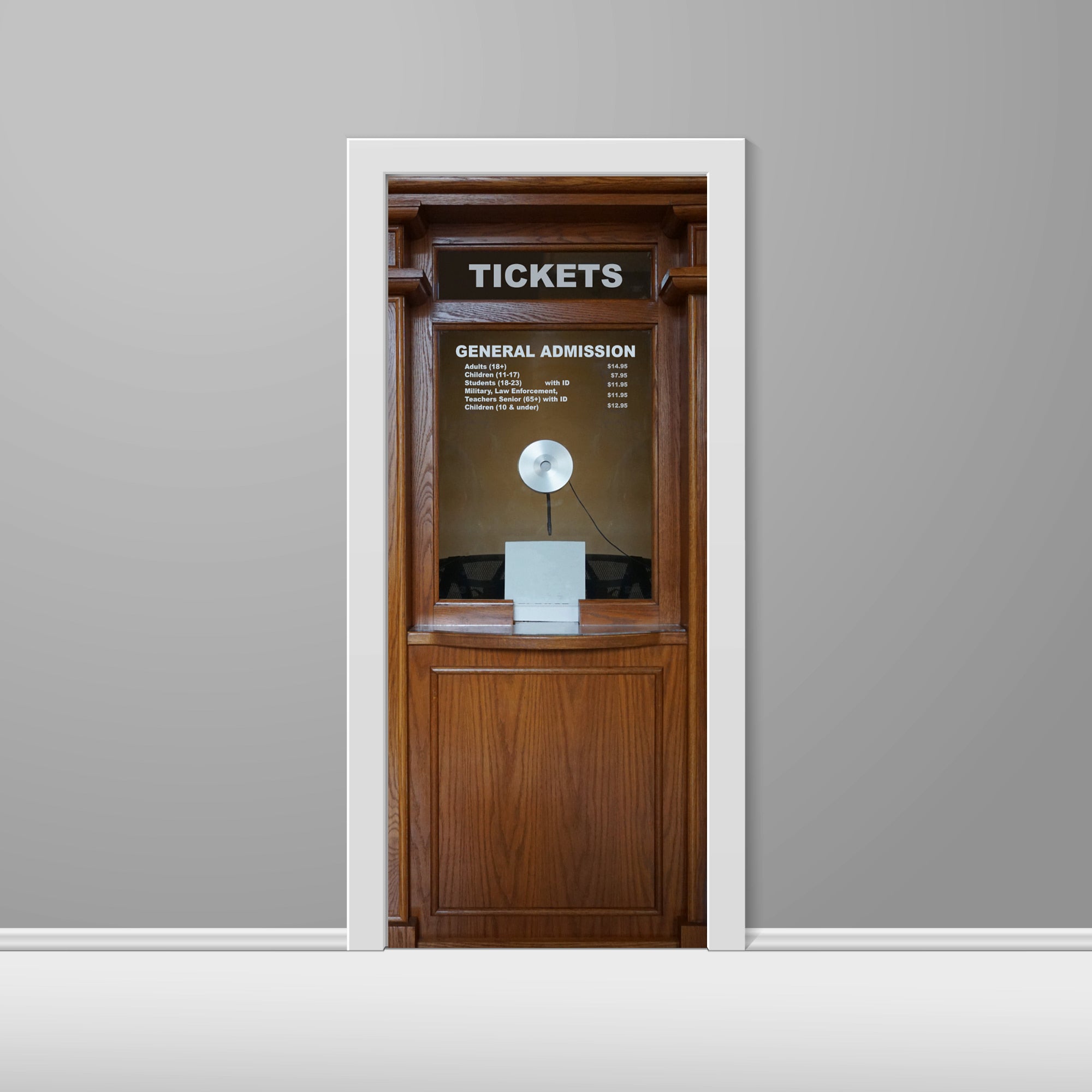 Ticket Booth Door Wrap