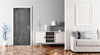 Walnut Black and white Slab Vinyl Door Wrap